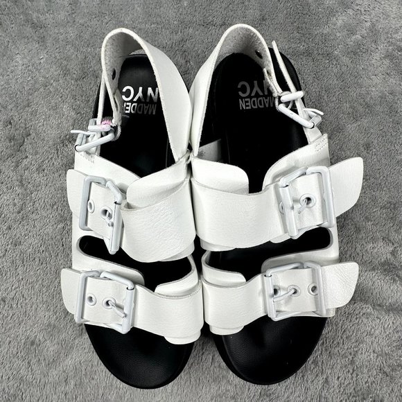 White‎ Sandals Madden NYC Size 3 NWOT - Picture 1 of 12